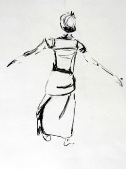  Kohle auf Papier 